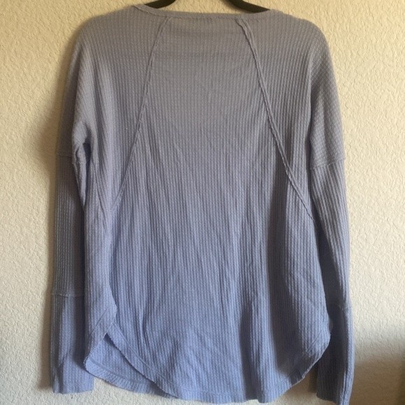 Lucky thermal contrast cuff shirt long sleeve S boho hippie peasant y2k 90s - Picture 7 of 7